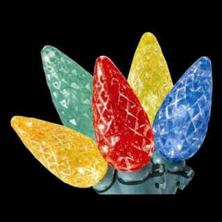 Home Accents Holiday 100 Light LED Multi Color Faceted C6 Lights with 8 Functions TY 100FC6 M