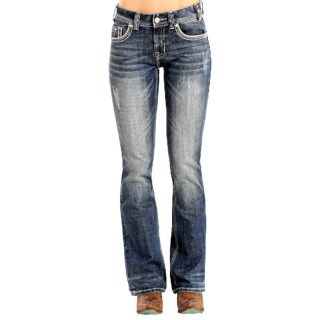 Rock & Roll Cowgirl Falling Zigzag Bootcut Jeans (For Women) 144JU 59