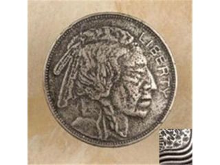 Anne at Home 369 1 Indian Head Nickel Knob in Pewter Matte