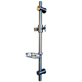 PULSE Showerspas 28 in. Adjustable Slide Bar Shower Panel Accessory in Brushed Nickel 1010 BN