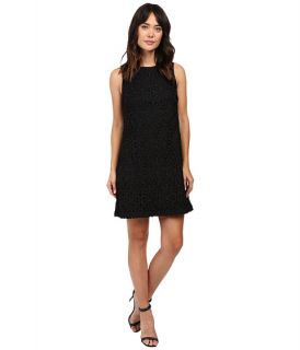 Adrianna Papell Chemical Lace Trapeze Dress Black