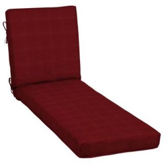 Hampton Bay Chili Quick Dry Outdoor Chaise Cushion FF73215A D9D1