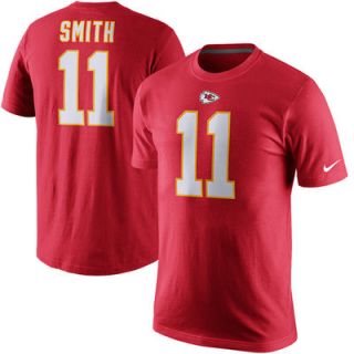 Alex Smith Kansas City Chiefs Nike Player Name & Number T Shirt   Red