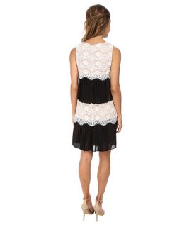 Jessica Simpson Tiered Lace Shift Dress Black/Ivory