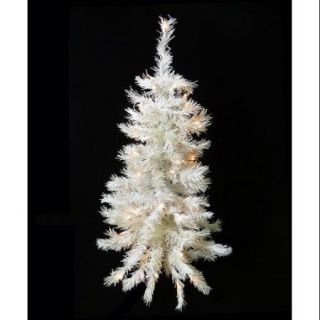 Pre Lit White Artificial Christmas Tree   Clear Lights