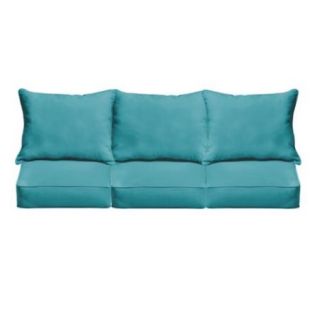 Sloane Aqua Blue Indoor/ Outdoor Corded Sofa Cushion Set