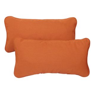 Rust Corded Indoor/ Outdoor 12 x 24 inch Lumbar Pillows with Sunbrella