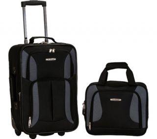 Rockland 2 Piece Luggage Set F102   Black/Gray    & Exchanges
