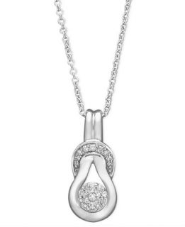 Diamond Necklace, Sterling Silver Diamond Knot Pendant (1/5 ct. t.w.)