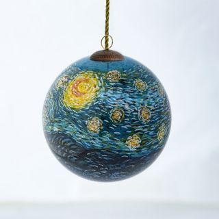 Vincent Van Gogh Starry Night Hand Painted Glass Ornament   17905250