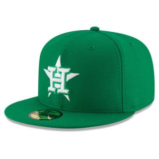 Houston Astros New Era St. Patricks Day Diamond Era 59FIFTY Fitted Hat   Green
