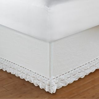 Greenland Home Fashions White Crochet Lace 18 inch Drop Bedskirt